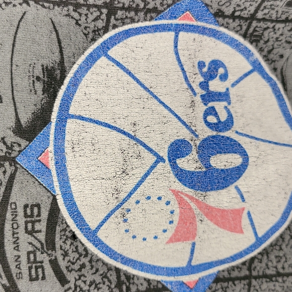 Vintage. Made in USA. Philadelphia 76ers. T shirt. Single stitch. Size Large. - Picture 8 of 11